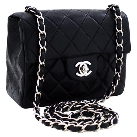 silver chanel bag|chanel silver chain bag.